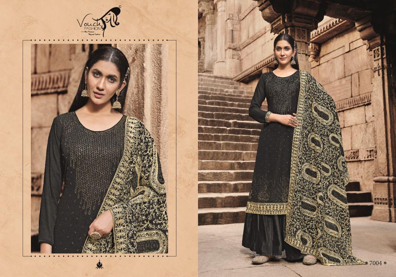 Vouch Naari Vol 7 Wholesale Georgette Salwar Suits Catalog